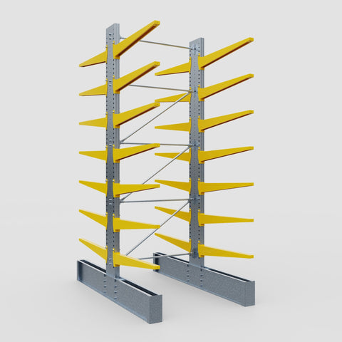 Cantilever Rack - Double Sided - Ultra Heavy Duty - Powder Coated - Full Bay - Height 4877mm