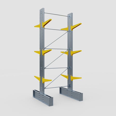 Cantilever Rack - Double Sided - Ultra Heavy Duty - Powder Coated - Full Bay - Height 4877mm