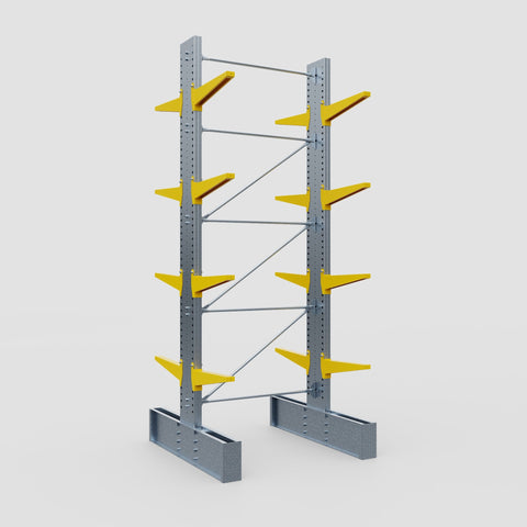 Cantilever Rack - Double Sided - Ultra Heavy Duty - Powder Coated - Full Bay - Height 4877mm
