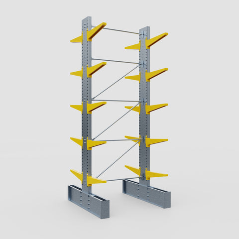 Cantilever Rack - Double Sided - Ultra Heavy Duty - Powder Coated - Full Bay - Height 4877mm