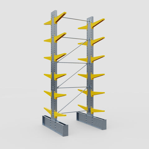 Cantilever Rack - Double Sided - Ultra Heavy Duty - Powder Coated - Full Bay - Height 4877mm