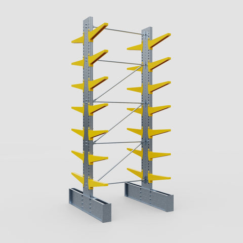 Cantilever Rack - Double Sided - Ultra Heavy Duty - Powder Coated - Full Bay - Height 4877mm