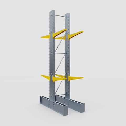 Cantilever Rack - Double Sided - Ultra Heavy Duty - Powder Coated - Full Bay - Height 4877mm
