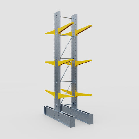 Cantilever Rack - Double Sided - Ultra Heavy Duty - Powder Coated - Full Bay - Height 4877mm