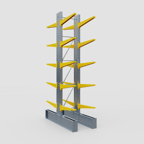 Cantilever Rack - Double Sided - Ultra Heavy Duty - Powder Coated - Full Bay - Height 4877mm