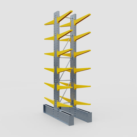 Cantilever Rack - Double Sided - Ultra Heavy Duty - Powder Coated - Full Bay - Height 4877mm