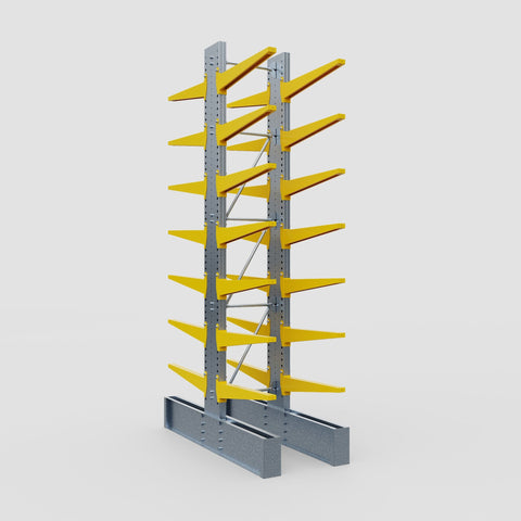 Cantilever Rack - Double Sided - Ultra Heavy Duty - Powder Coated - Full Bay - Height 4877mm