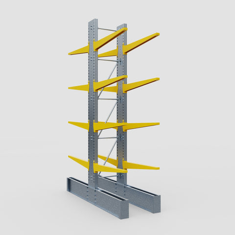 Cantilever Rack - Double Sided - Ultra Heavy Duty - Powder Coated - Full Bay - Height 4877mm