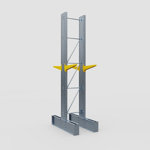 Cantilever Rack - Double Sided - Ultra Heavy Duty - Powder Coated - Full Bay - Height 4877mm