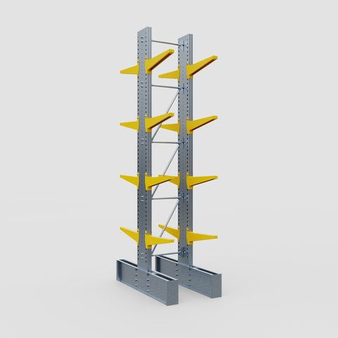 Cantilever Rack - Double Sided - Ultra Heavy Duty - Powder Coated - Full Bay - Height 4877mm