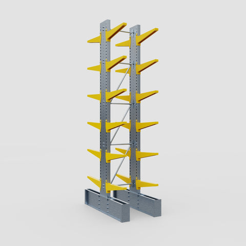 Cantilever Rack - Double Sided - Ultra Heavy Duty - Powder Coated - Full Bay - Height 4877mm