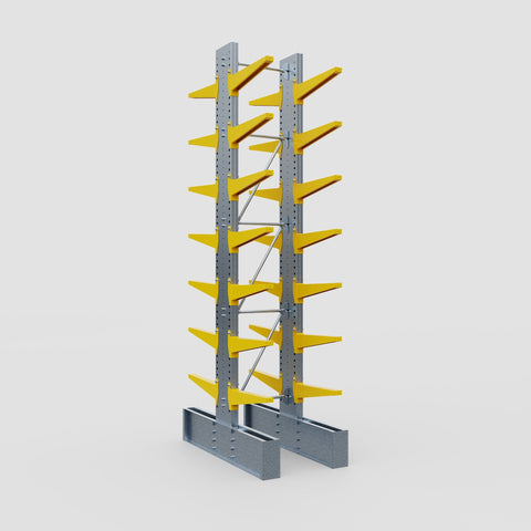 Cantilever Rack - Double Sided - Ultra Heavy Duty - Powder Coated - Full Bay - Height 4877mm
