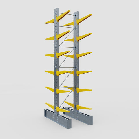 Cantilever Rack - Double Sided - Ultra Heavy Duty - Powder Coated - Full Bay - Height 5791mm