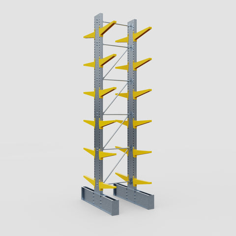 Cantilever Rack - Double Sided - Ultra Heavy Duty - Powder Coated - Full Bay - Height 5791mm
