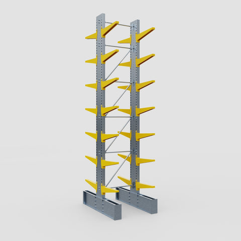 Cantilever Rack - Double Sided - Ultra Heavy Duty - Powder Coated - Full Bay - Height 5791mm