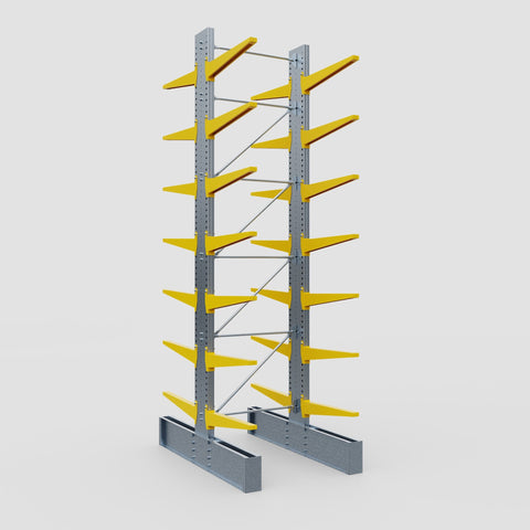 Cantilever Rack - Double Sided - Ultra Heavy Duty - Powder Coated - Full Bay - Height 5791mm