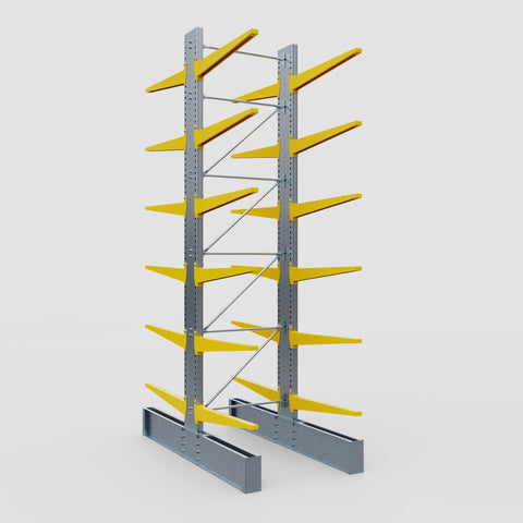 Cantilever Rack - Double Sided - Ultra Heavy Duty - Powder Coated - Full Bay - Height 5791mm