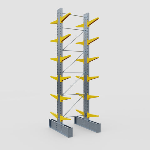 Cantilever Rack - Double Sided - Ultra Heavy Duty - Powder Coated - Full Bay - Height 5791mm