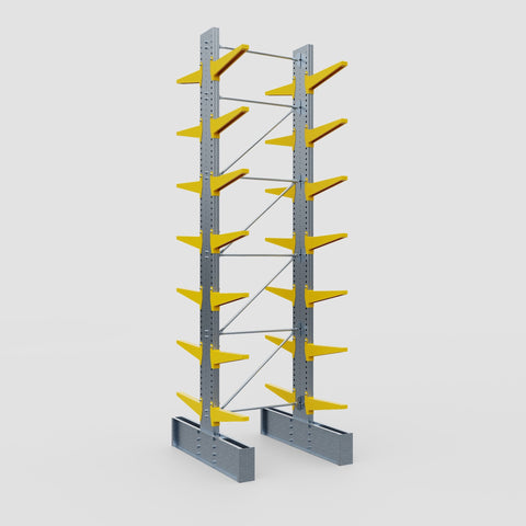 Cantilever Rack - Double Sided - Ultra Heavy Duty - Powder Coated - Full Bay - Height 5791mm