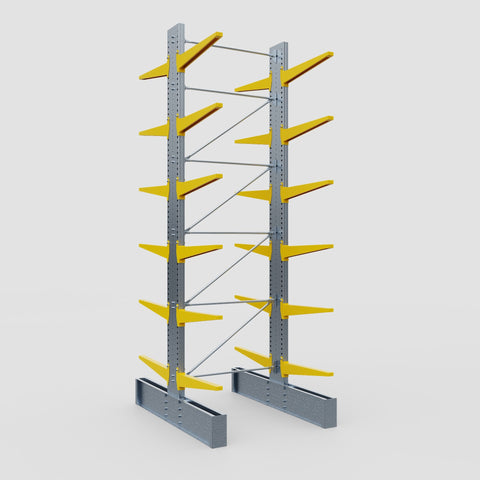 Cantilever Rack - Double Sided - Ultra Heavy Duty - Powder Coated - Full Bay - Height 5791mm