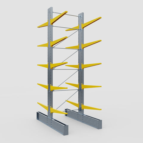 Cantilever Rack - Double Sided - Ultra Heavy Duty - Powder Coated - Full Bay - Height 5791mm