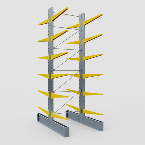 Cantilever Rack - Double Sided - Ultra Heavy Duty - Powder Coated - Full Bay - Height 5791mm