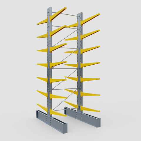 Cantilever Rack - Double Sided - Ultra Heavy Duty - Powder Coated - Full Bay - Height 5791mm