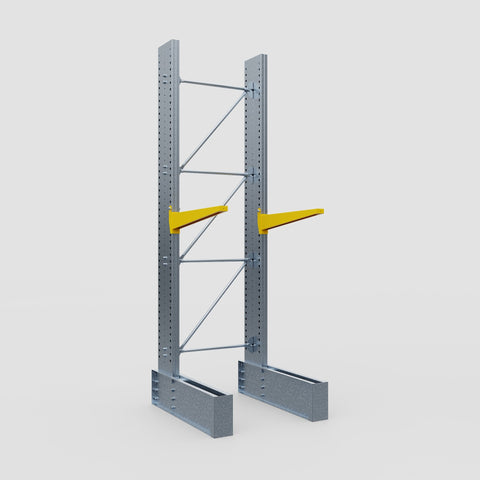 Cantilever Rack - Single Sided - Ultra Heavy Duty - Powder Coated - Full Bay - Height 4267mm