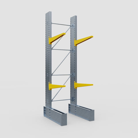 Cantilever Rack - Single Sided - Ultra Heavy Duty - Powder Coated - Full Bay - Height 4267mm