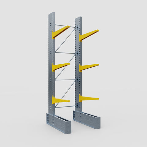 Cantilever Rack - Single Sided - Ultra Heavy Duty - Powder Coated - Full Bay - Height 4267mm