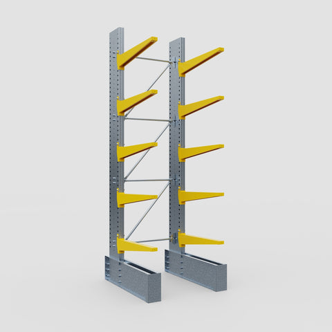 Cantilever Rack - Single Sided - Ultra Heavy Duty - Powder Coated - Full Bay - Height 4267mm