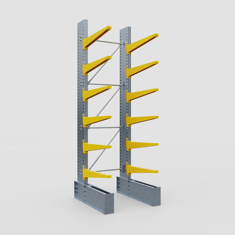 Cantilever Rack - Single Sided - Ultra Heavy Duty - Powder Coated - Full Bay - Height 4267mm