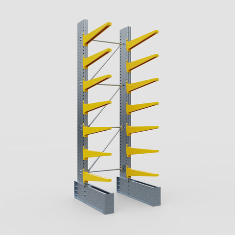 Cantilever Rack - Single Sided - Ultra Heavy Duty - Powder Coated - Full Bay - Height 4267mm