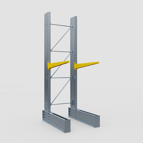 Cantilever Rack - Single Sided - Ultra Heavy Duty - Powder Coated - Full Bay - Height 4267mm