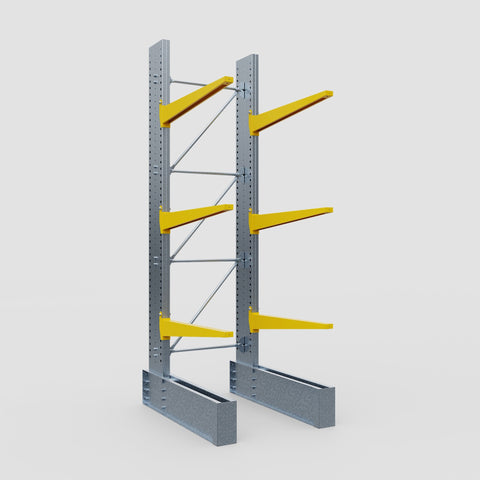 Cantilever Rack - Single Sided - Ultra Heavy Duty - Powder Coated - Full Bay - Height 4267mm