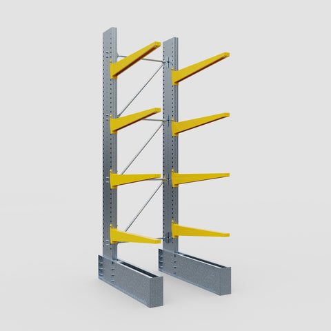 Cantilever Rack - Single Sided - Ultra Heavy Duty - Powder Coated - Full Bay - Height 4267mm