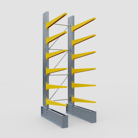 Cantilever Rack - Single Sided - Ultra Heavy Duty - Powder Coated - Full Bay - Height 4267mm