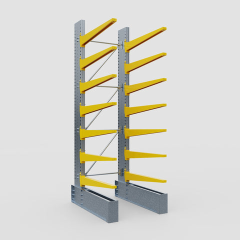 Cantilever Rack - Single Sided - Ultra Heavy Duty - Powder Coated - Full Bay - Height 4267mm