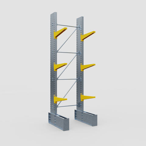 Cantilever Rack - Single Sided - Ultra Heavy Duty - Powder Coated - Full Bay - Height 4267mm