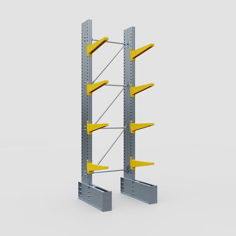 Cantilever Rack - Single Sided - Ultra Heavy Duty - Powder Coated - Full Bay - Height 4267mm