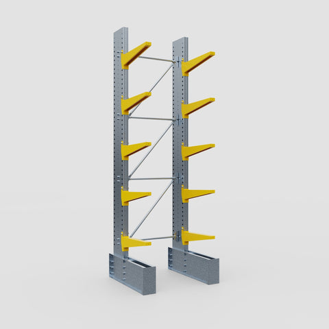Cantilever Rack - Single Sided - Ultra Heavy Duty - Powder Coated - Full Bay - Height 4267mm