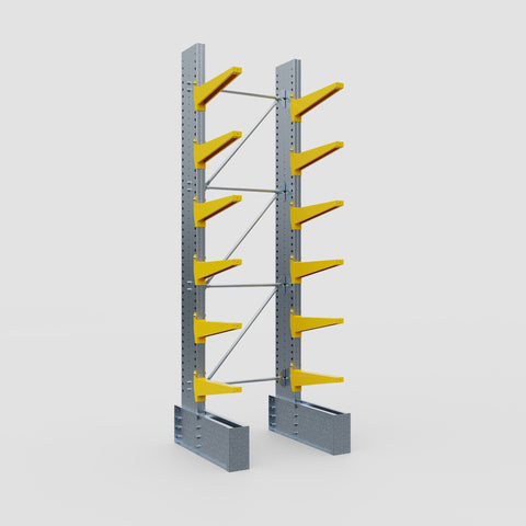 Cantilever Rack - Single Sided - Ultra Heavy Duty - Powder Coated - Full Bay - Height 4267mm
