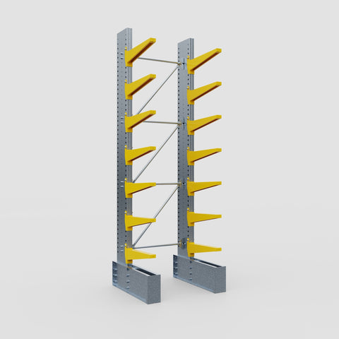 Cantilever Rack - Single Sided - Ultra Heavy Duty - Powder Coated - Full Bay - Height 4267mm