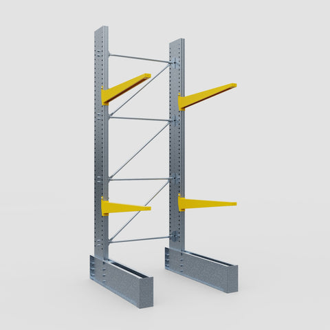 Cantilever Rack - Single Sided - Ultra Heavy Duty - Powder Coated - Full Bay - Height 4267mm