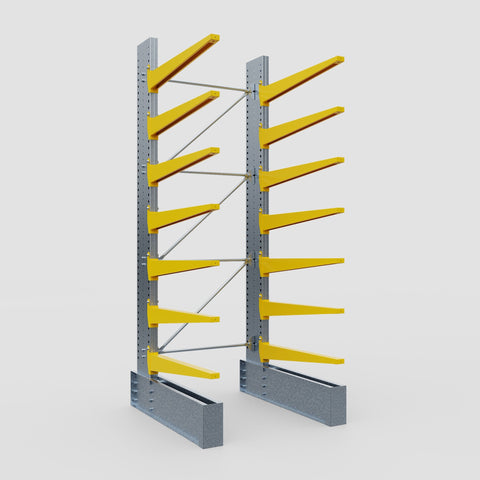 Cantilever Rack - Single Sided - Ultra Heavy Duty - Powder Coated - Full Bay - Height 4267mm