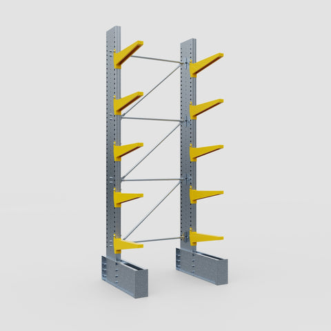 Cantilever Rack - Single Sided - Ultra Heavy Duty - Powder Coated - Full Bay - Height 4267mm
