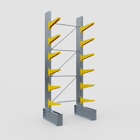 Cantilever Rack - Single Sided - Ultra Heavy Duty - Powder Coated - Full Bay - Height 4267mm