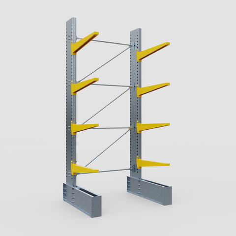 Cantilever Rack - Single Sided - Ultra Heavy Duty - Powder Coated - Full Bay - Height 4267mm