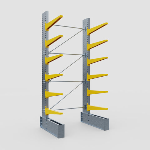 Cantilever Rack - Single Sided - Ultra Heavy Duty - Powder Coated - Full Bay - Height 4267mm