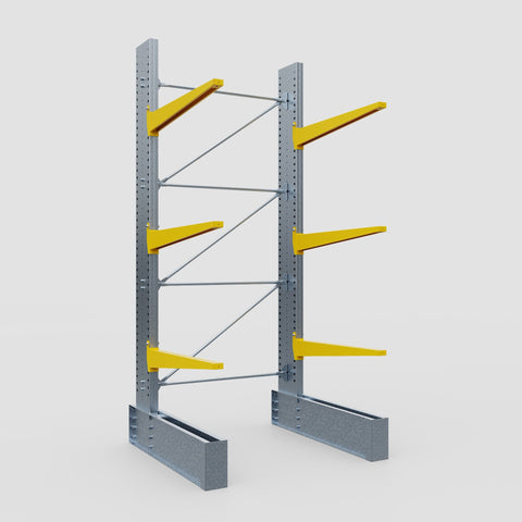Cantilever Rack - Single Sided - Ultra Heavy Duty - Powder Coated - Full Bay - Height 4267mm